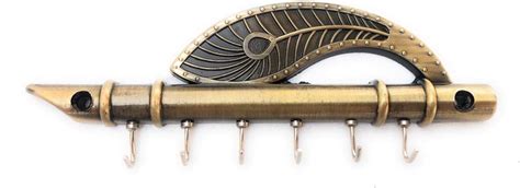 Collectible India Metal Krishna's Flute and Peacock Quills Wall Stand ...