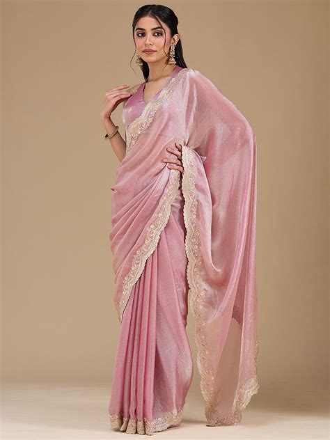 Onion Colour Saree - Buy Onion Pink Saree Online At Best Prices – Koskii