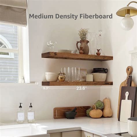 QEEIG Floating Shelves Wall Shelf 24 inches Long Farmhouse Bathroom ...