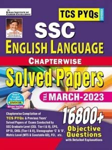 SSC TCS PYQs English Language Chapterwise Solved Papers 16800+ Obj ...