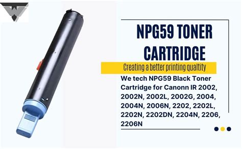 WE TECH NPG59 Black Toner Cartridge for Canonn IR 2002, 2002N, 2002L ...