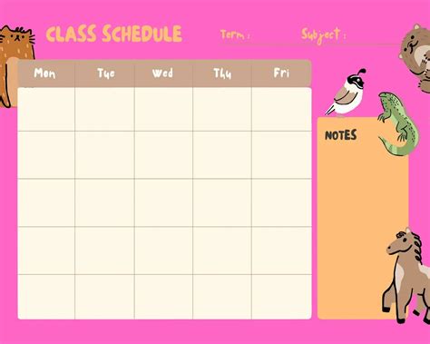 Schedule Layout Template Printable 的图像结果