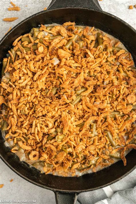 Skillet Green Bean Casserole - Eating on a Dime