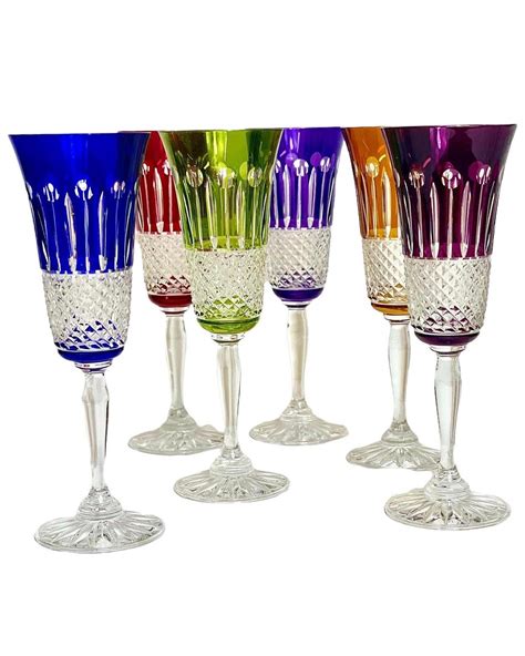 Set of Six Saint Louis 'Tommy' Crystal Champagne Flutes at 1stDibs ...