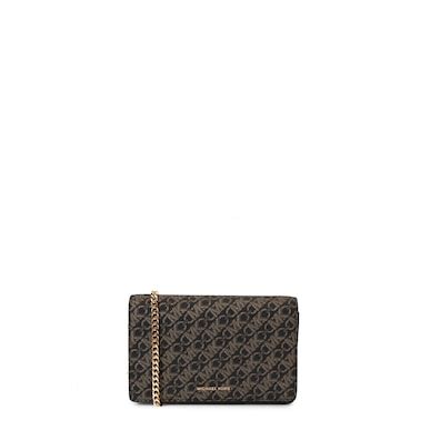 Buy Women Black Metal Strap MK Printed Small Signature Crossbody Bag ...