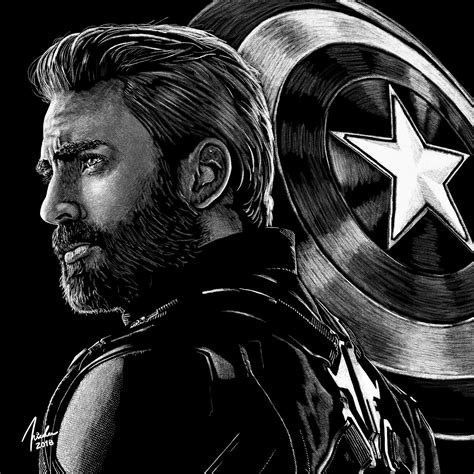 Captain America Shield Logo Black And White