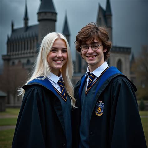 Ravenclaw Students in Front of Hogwarts | Stable Diffusion Online