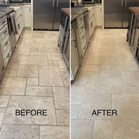 Tumbled Travertine Floor - Deep Cleaning And Refinishing | NOVA Stone Care