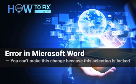 आप इस परिवर्तन को नहीं कर सकते क्योंकि यह चयन लॉक किया गया है — Fix