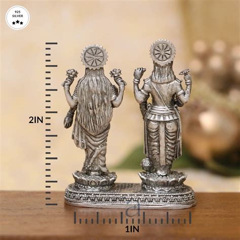 Buy 925 Silver Antique Vishnu Laxmi ji From Aahi by Ranka Jewellers