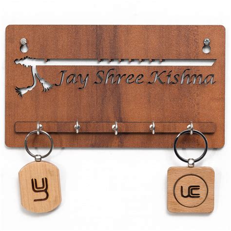 Wooden Key Hanger God Name Jay Shree Krishna Guj – My Creatives
