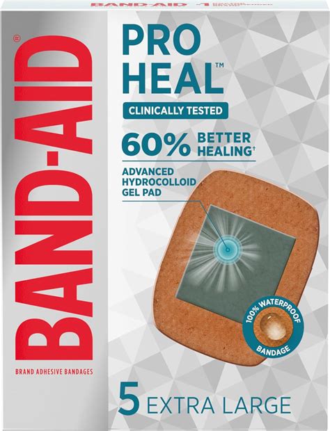 Amazon.com: BAND-AID Brand Pro Heal Adhesive Waterproof Bandages ...