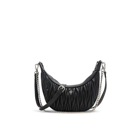 Buy Call It Spring Women Black Solid Sling Bag with Detachable Strap ...