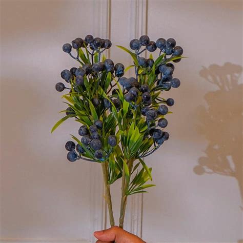 Buy Faux Blue Cherry Blossom Flower Stick (16 CM) - Set Of Two Online ...