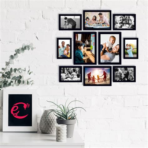 Memory Wall Collage Photo Frame - Set of 10 Photo Frames for 6 Photos ...