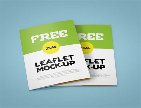Free A5 Leaflet BiFold Mockup 6 PSD - PsFiles | Free Photoshop files