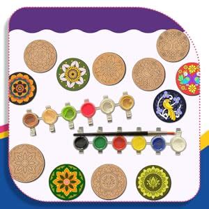 Mini Leaves Wooden Mandala Art Kit for Kids 6-12 and Adults | Beginner ...