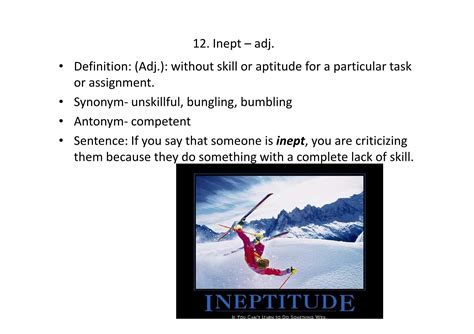 Inept Definition