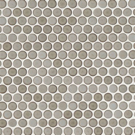 360 3/4" x 3/4" Penny Round Matte Mosaic Tile in Pumice | Bedrosians ...