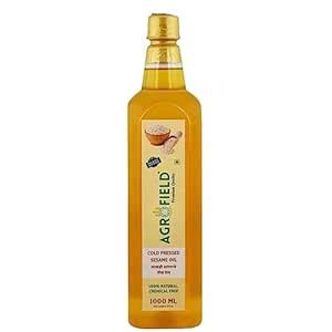 Agrofield Cold Pressed White Sesame Oil/Cold Pressed Gingelly (500 ml ...