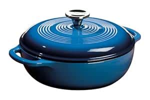 Buy Lodge Lodge EC3D33 Cast Iron Dutch Oven, 3-Quart (Blue) Online at ...