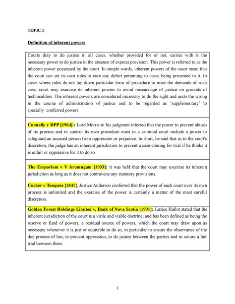 Inherent Powers Definition