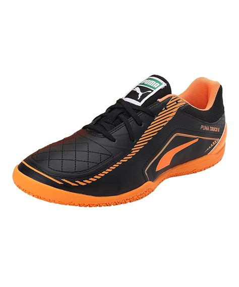 Buy Puma Unisex Adult TRUCO II Black-Orange Glow Football Shoe-11 Kids ...