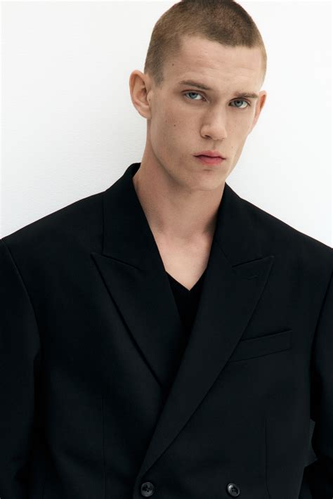 Relaxed Fit Double-breasted jacket - Black/Glittery - Men | H&M IN