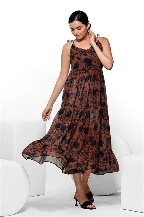 Tawny Color Dress | Tawny Color | FAB VOGUE Studio