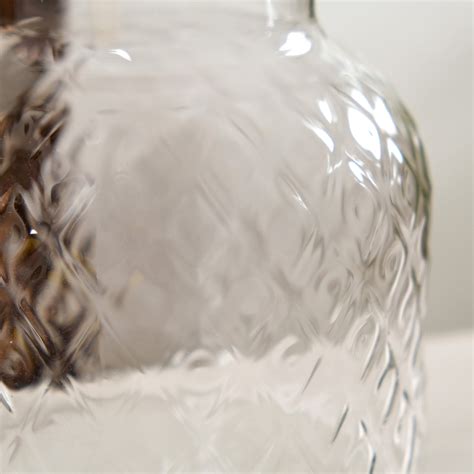 Diamond Glass Storage Jars with Bamboo Lid Set of 2 1400mlOnline ...