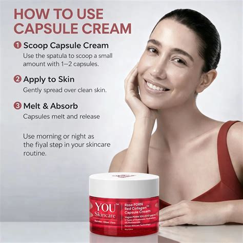 YOU Skincare Rose PDRN Red Collagen Capsule Cream | Firming & Anti ...