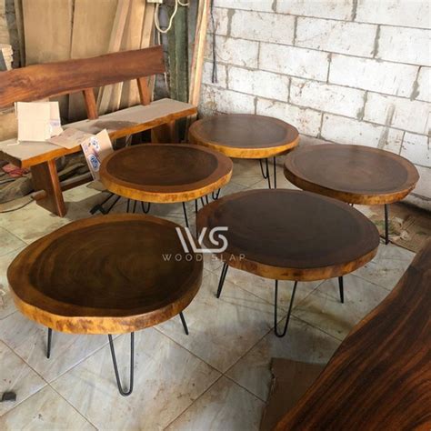 Jual Meja Coffee table meja coffee meja kopi trembesi diameter 80 meja ...