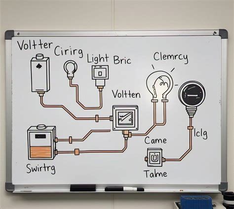 draw a simple electric circuit diagram showing various electrical ...
