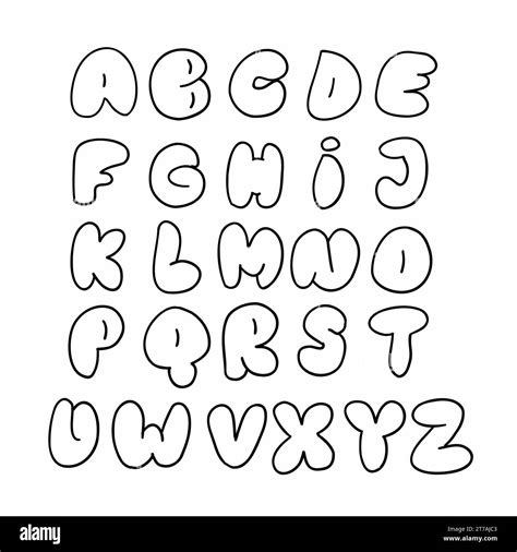 Alphabet In Bubble Letters