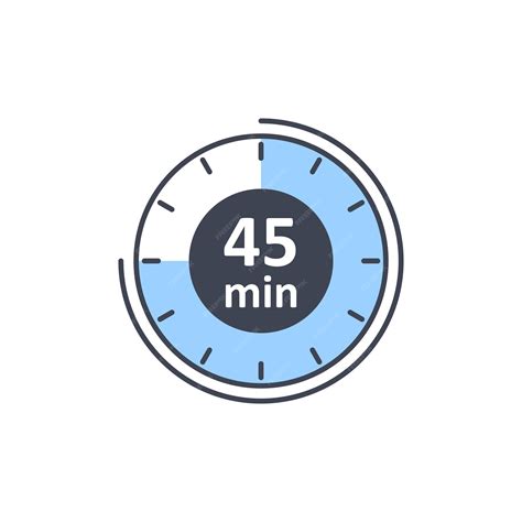 Premium Vector | Clock icon vector illustration Timer sign 45 min on ...