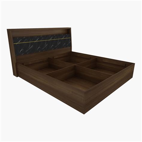 Buy Oliver Noir Novelty Queen-Size Bed with Box Storage - 156 x 219 Cm ...