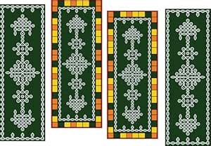 WorldAngle 4 pc Stickers Kolam Rangoli Stickers for Door Entrance ...