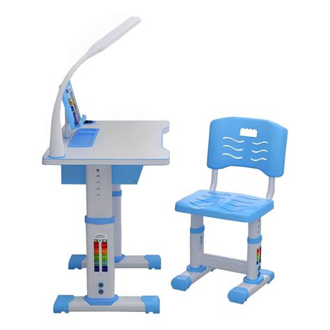 SYGA Polypropylene Kids Height Adjustable Laminated Desk And Chair Set ...