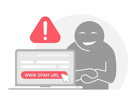 no haga clic en URL de spam, concepto de hipervínculo sospechoso y ...