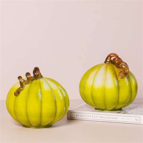 Green Smushed Glass Pumpkin – Hello December