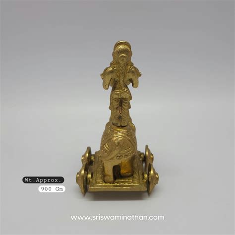 Antique Brass Elephant Paavai Vilakku – 6 Inch Functional Diya with ...