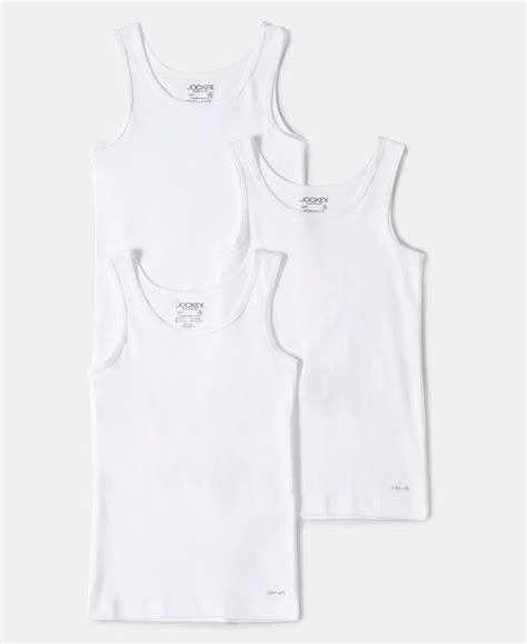Buy Girl's Super Combed Cotton Rib Solid Inner Tank Top - White (Pack ...