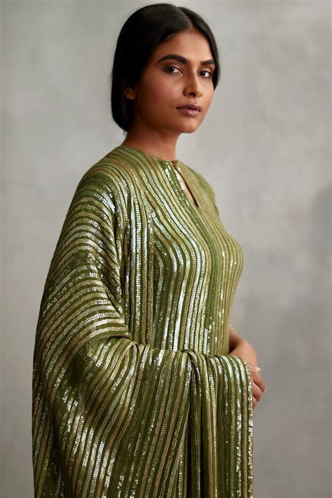 Gharara Set in mix small sequin embroidery – Nakul Sen