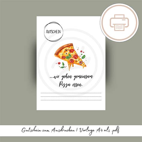 Pizzagutschein zum Ausdrucken