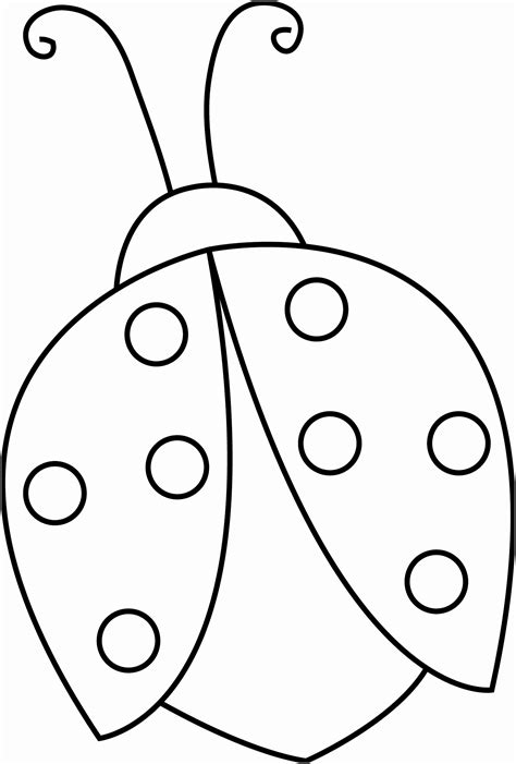 Ladybug Coloring Template Sketch Coloring Page