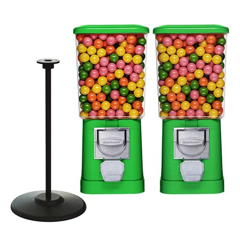 Buy Gumball Machine with Stand - 2 Green Vending Machines and Stand ...