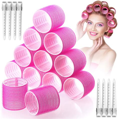 Amazon.com : Jumbo Hair Curlers Rollers,24Pcs Big Hair Rollers Set with ...