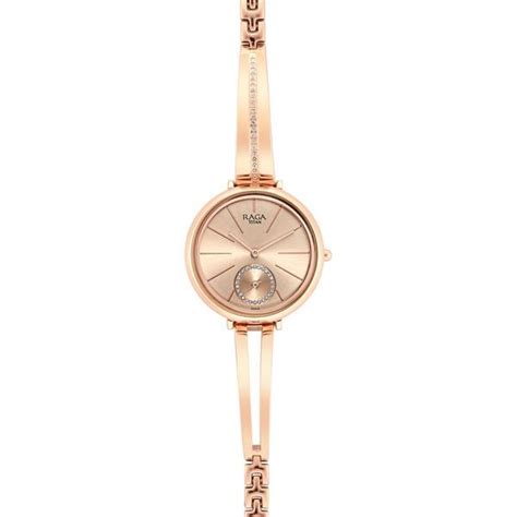 Buy Online Titan Raga Viva Quartz Analog Rose Gold Dial Rose Gold Metal ...