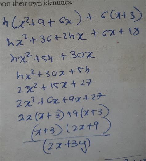 divide by factorisation 4(x + 3)² + 6(x + 3) by (2x + 3y) - Brainly.in
