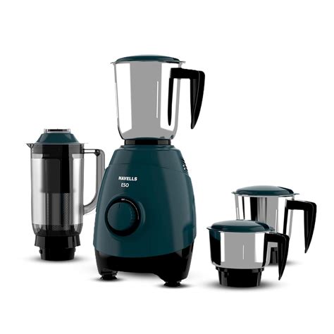 Buy Havells ESO 750 Watt Mixer Grinder | 4 Jars (3 Stainless Steel + 1 ...